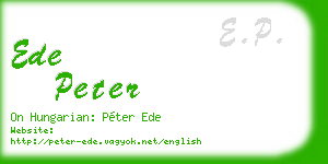 ede peter business card